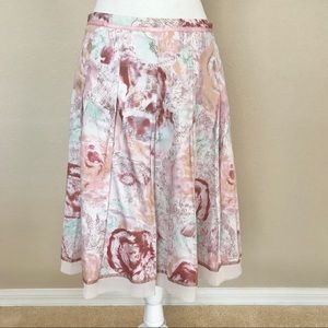 Anthropologie Odille Floral Skirt